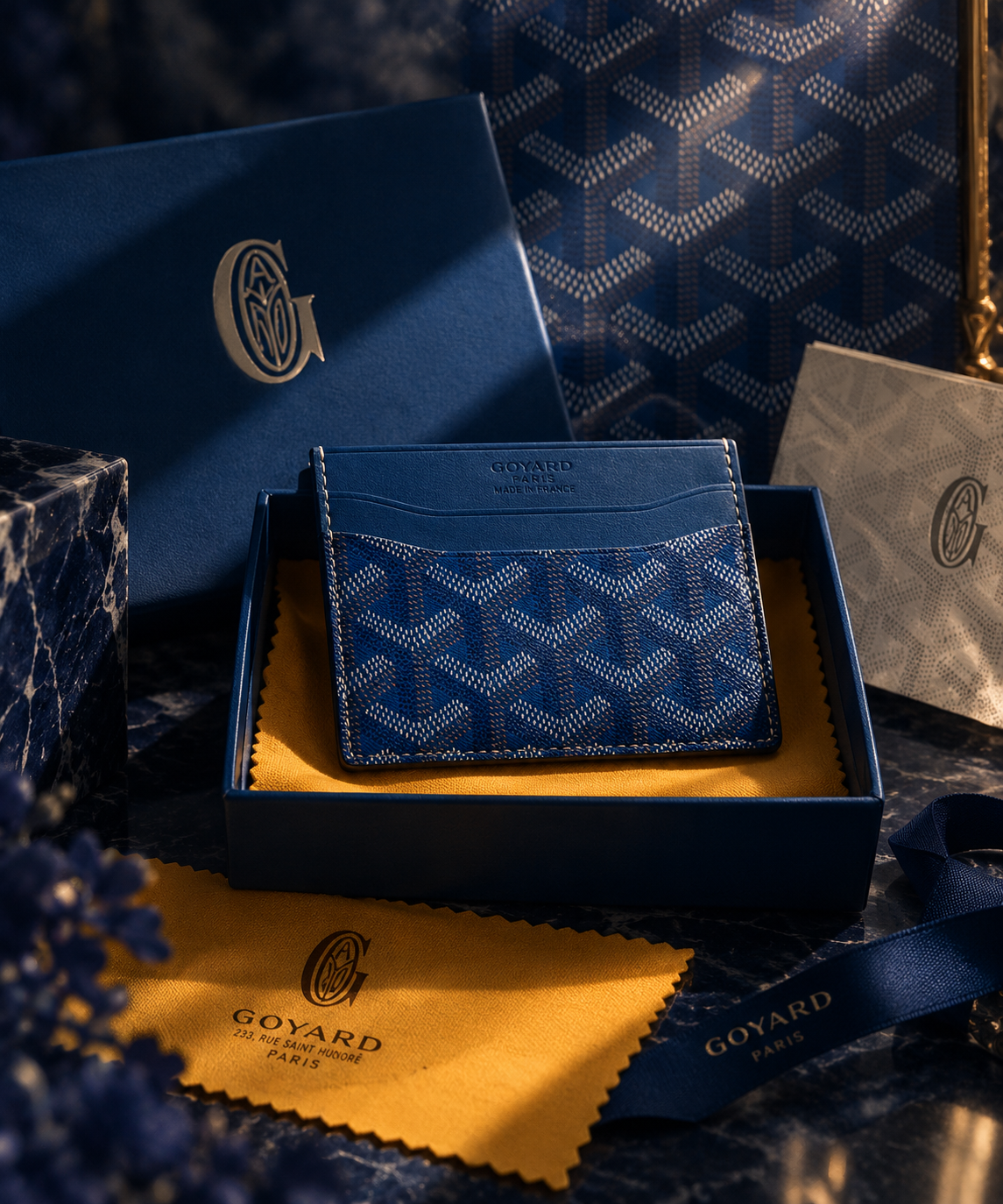 Goyard Wallet — Blue